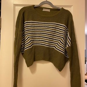 Urban Outfitters Striped Green Sweater XS